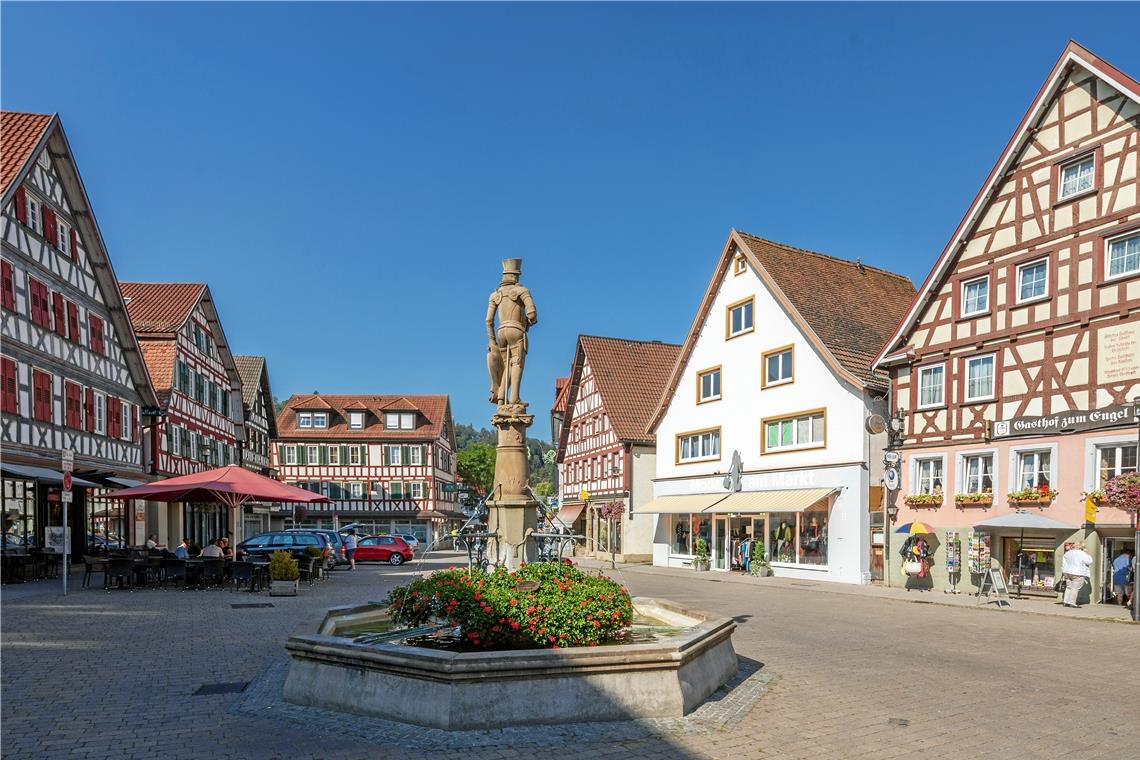 Eine Hommage an Murrhardt Mittendrin im Zentrum – der Marktplatz.