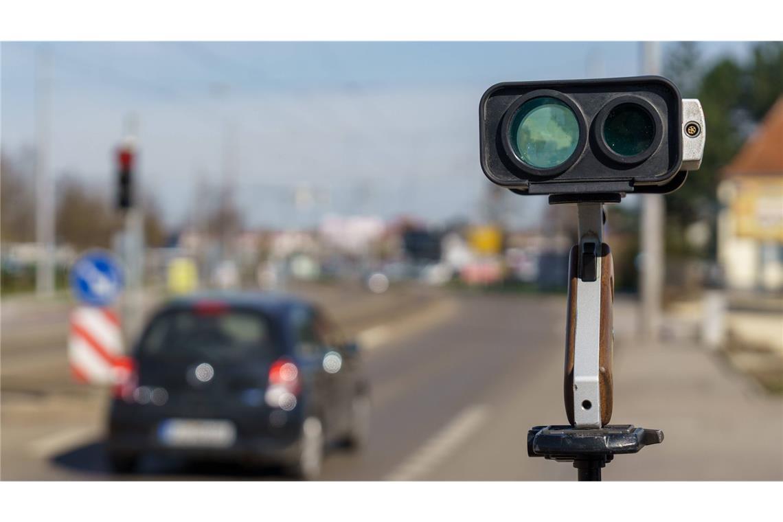 Mobile Geschwindigkeitskontrolle.