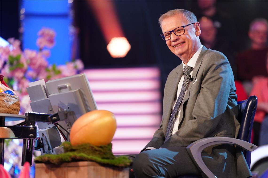Moderator Günther Jauch beim Osterspecial 2024.