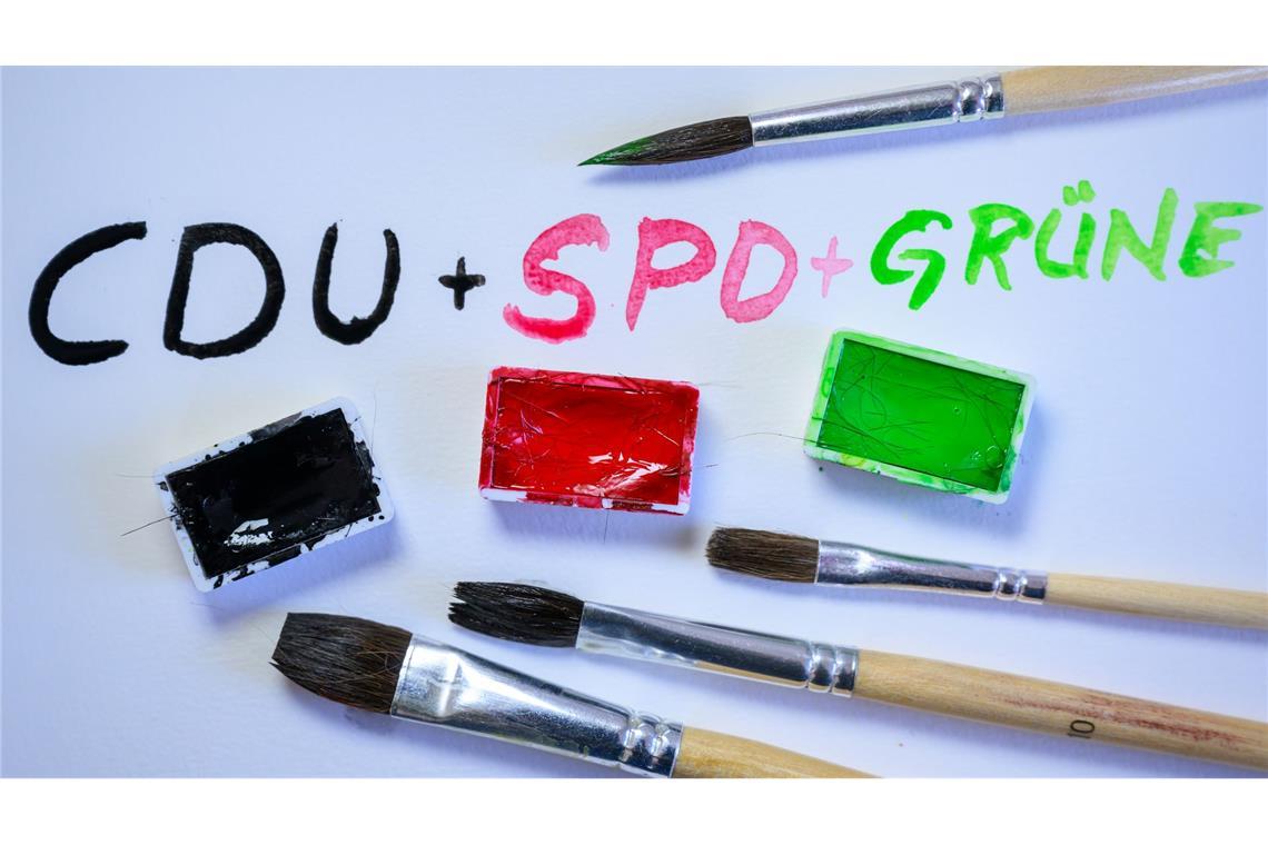 Merz und Scholz im Fernduell - Werben um Wähler in NRW Möglicherweise wird wieder eine Koalition von drei Fraktionen nötig sein. (Symbolbild)
