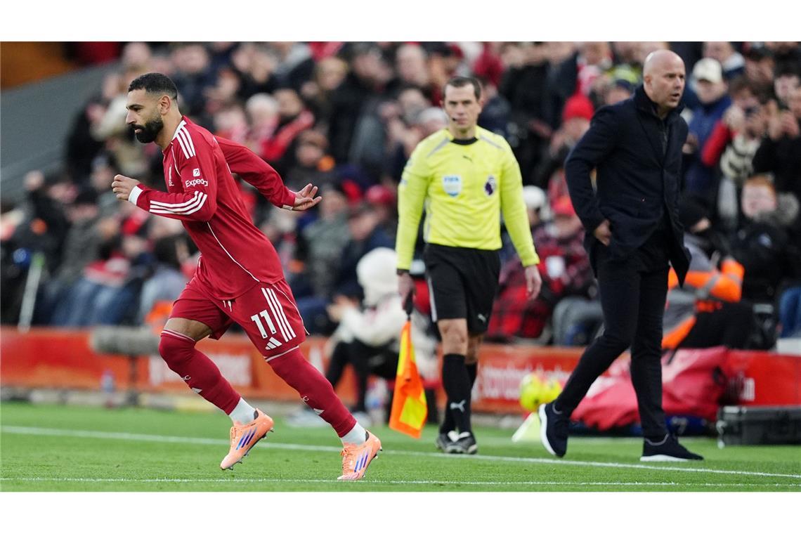 Mohamed Salah wurde beim Ligaspiel gegen Brighton & Hove Albion eingewechselt.