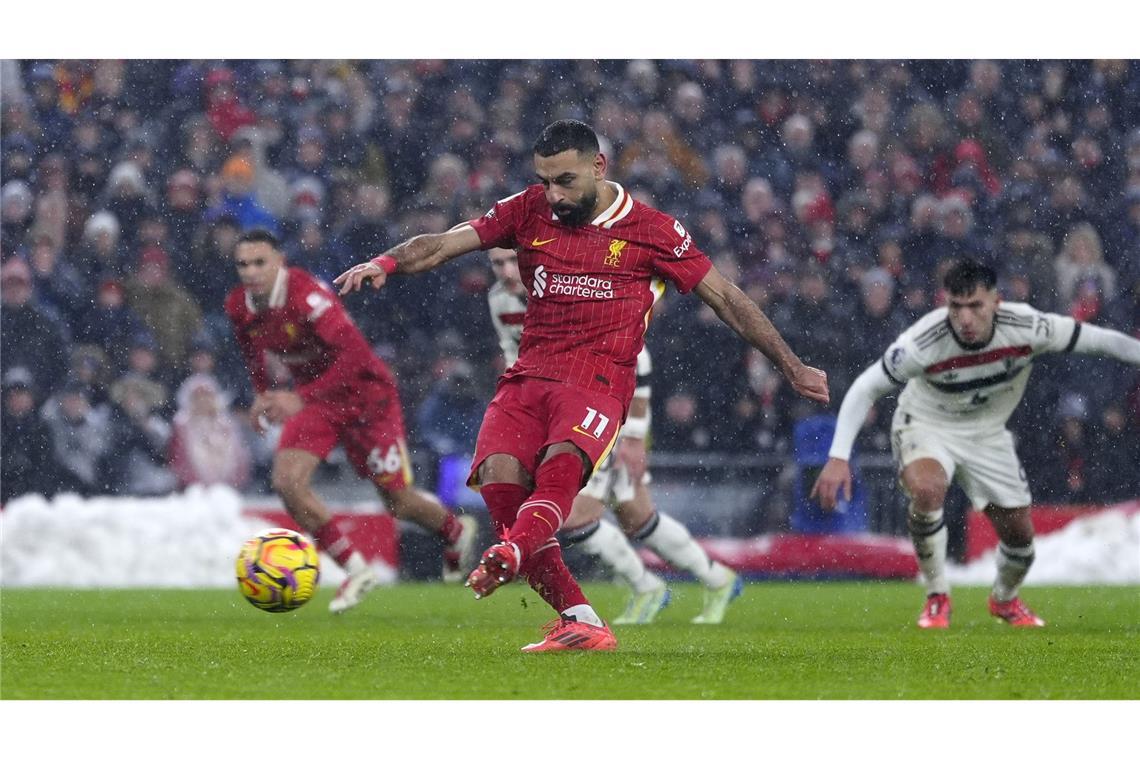Liverpool verspielt Prestigesieg gegen Manchester United Mohamed Salahs Führungstreffer per Handelfmeter reichte dem FC Liverpool nicht zum Sieg.