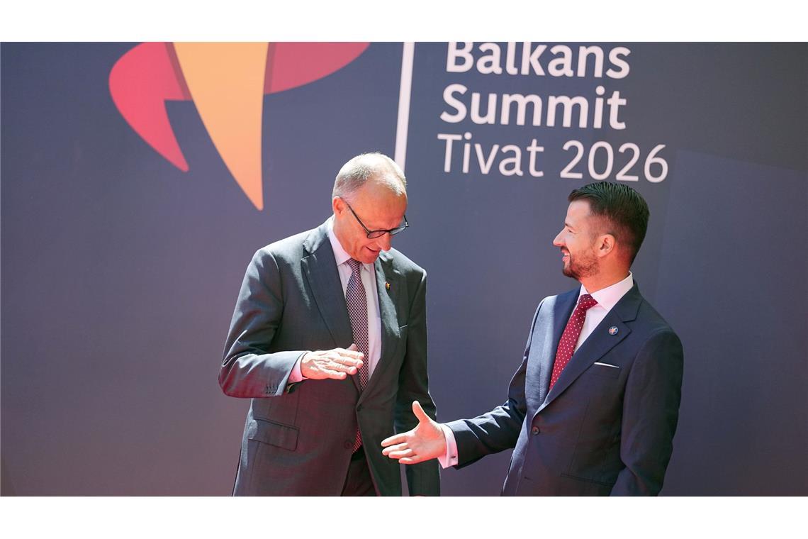 Montenegros Präsident Jakov Milatovic (r) kann darauf hoffen, dass sein Land bald der EU beitreten kann. Kanzler Merz ist für eine zügige EU-Erweiterung offen.