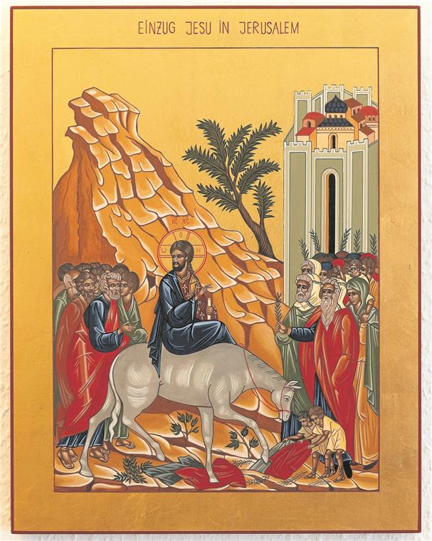Dem Glauben mit dem Pinsel nachspüren Motive des Lebensweges von Jesus Christus: „Einzug in Jerusalem“...