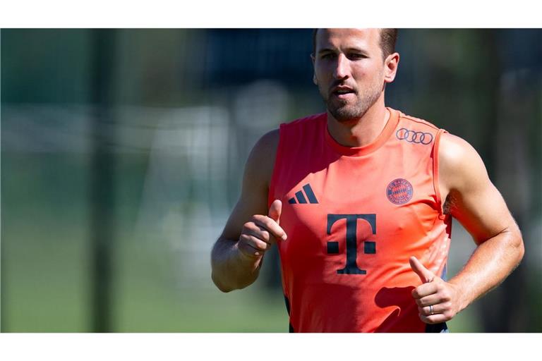 Münchner Muskelspiele beim Training: Harry Kane.