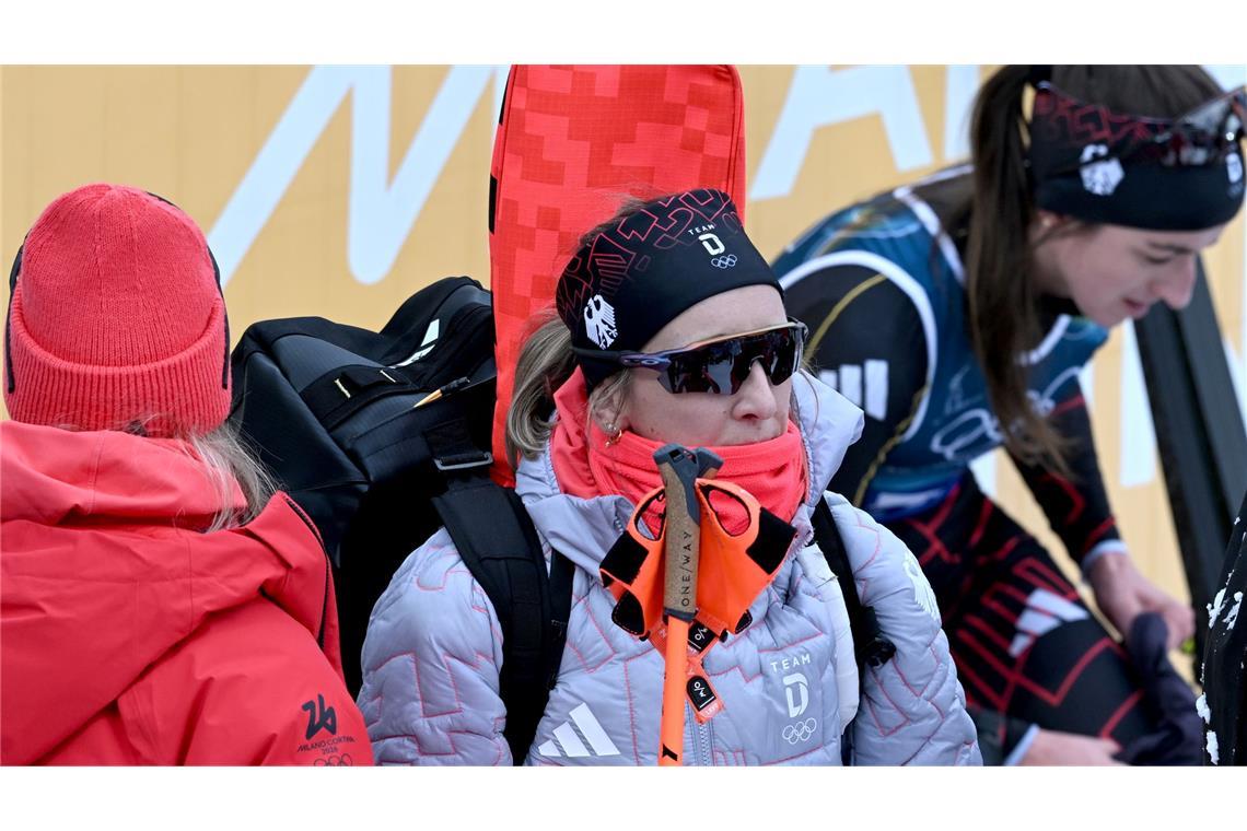 Nach dem Drama in der Staffel versteckte Franziska Preuß ihr Gesicht.