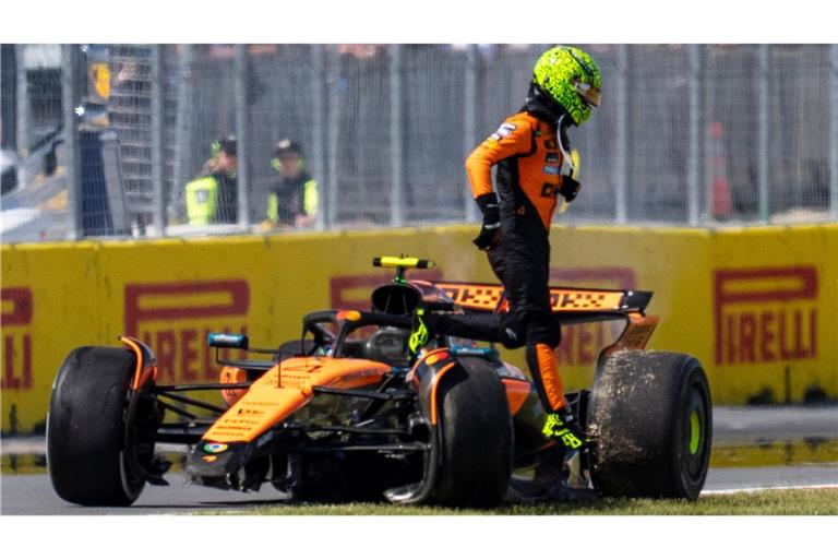 Nach dem Unfall war der McLaren von Lando Norris nur noch Schrott.