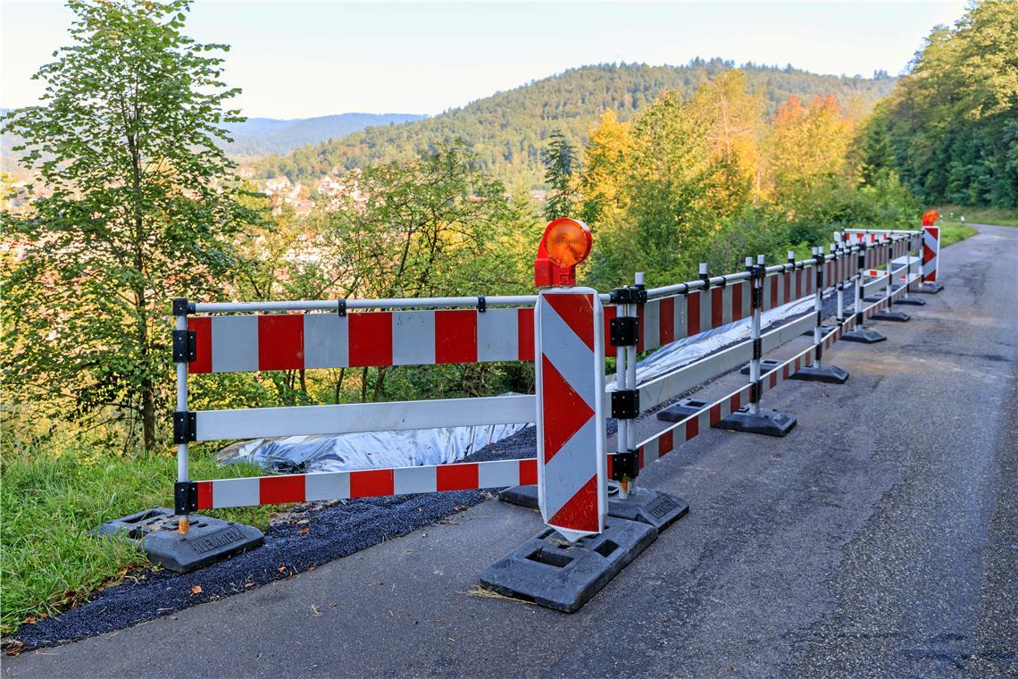 Große Baustelle am Hang Nach dem Unwetter im August gibt es eine neue Rutschung, über dessen Instandsetzungszeitpunkt das RP noch entscheiden muss.