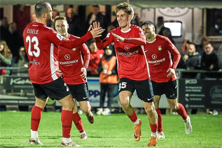 Nach einer langen und schwierigen Zeit endlich mal wieder in Großaspach richtig im Blickfeld: Lukas Stoppel. Foto: Alexander Becher