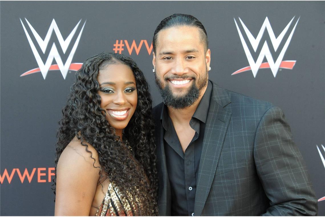 Naomi mit Ehemann und Wrestler Jimmy Uso.