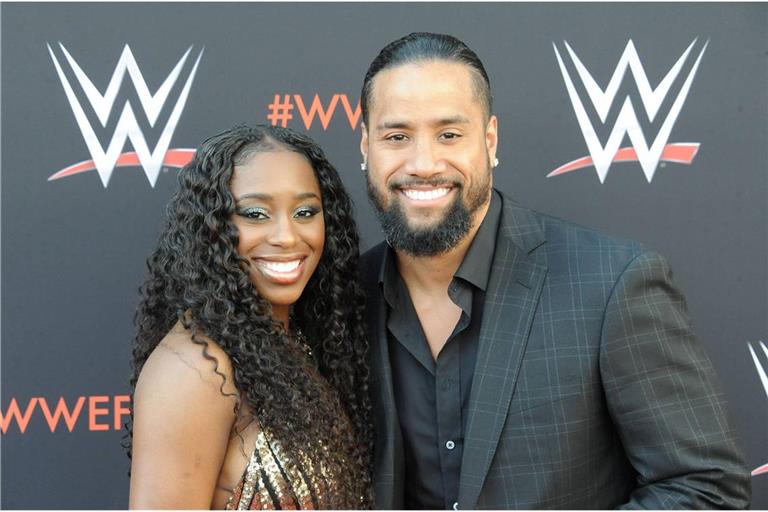 Naomi mit Ehemann und Wrestler Jimmy Uso.