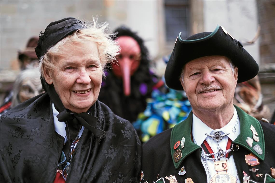 Von Gegensätzen und gelebter Geschichte Narreneltern Jutta Trefz und Helmut Weisheit.