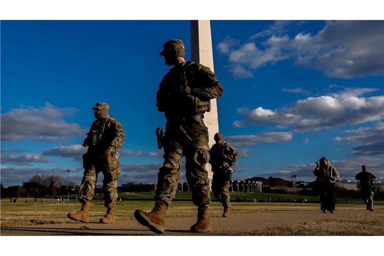Nationalgardisten patrouillieren in der US-Hauptstadt.