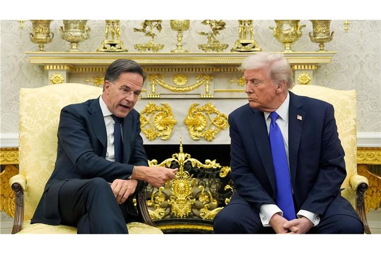 Nato-Chef Rutte besuchte US-Präsident Trump im Weißen Haus.