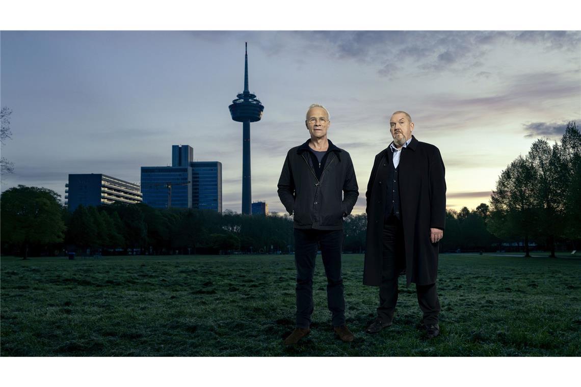 Berühmter „Lost Place“ erwacht zum Leben Neben den Kommissaren Ballauf (li., Klaus J. Behrendt) und Schenk (Dietmar Bär) spielt der Fernmeldeturm „Colonius“ eine Hauptrolle.