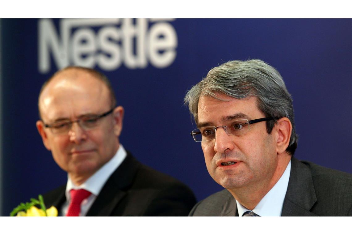 Beziehung zu Mitarbeiterin: Nestlé entlässt Konzernchef Nestlé trennt sich von seinem Vorstandschef Laurent Freixe - hier auf einer Pressekonferenz von 2012