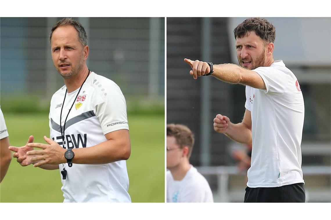 Darum starten VfB und Kickers in verschiedenen Gruppen Neue U-19-Trainer: Tobias Rathgeb (VfB/li.), Harun Gülcan (Kickers). Fotos: Baumann, Imago