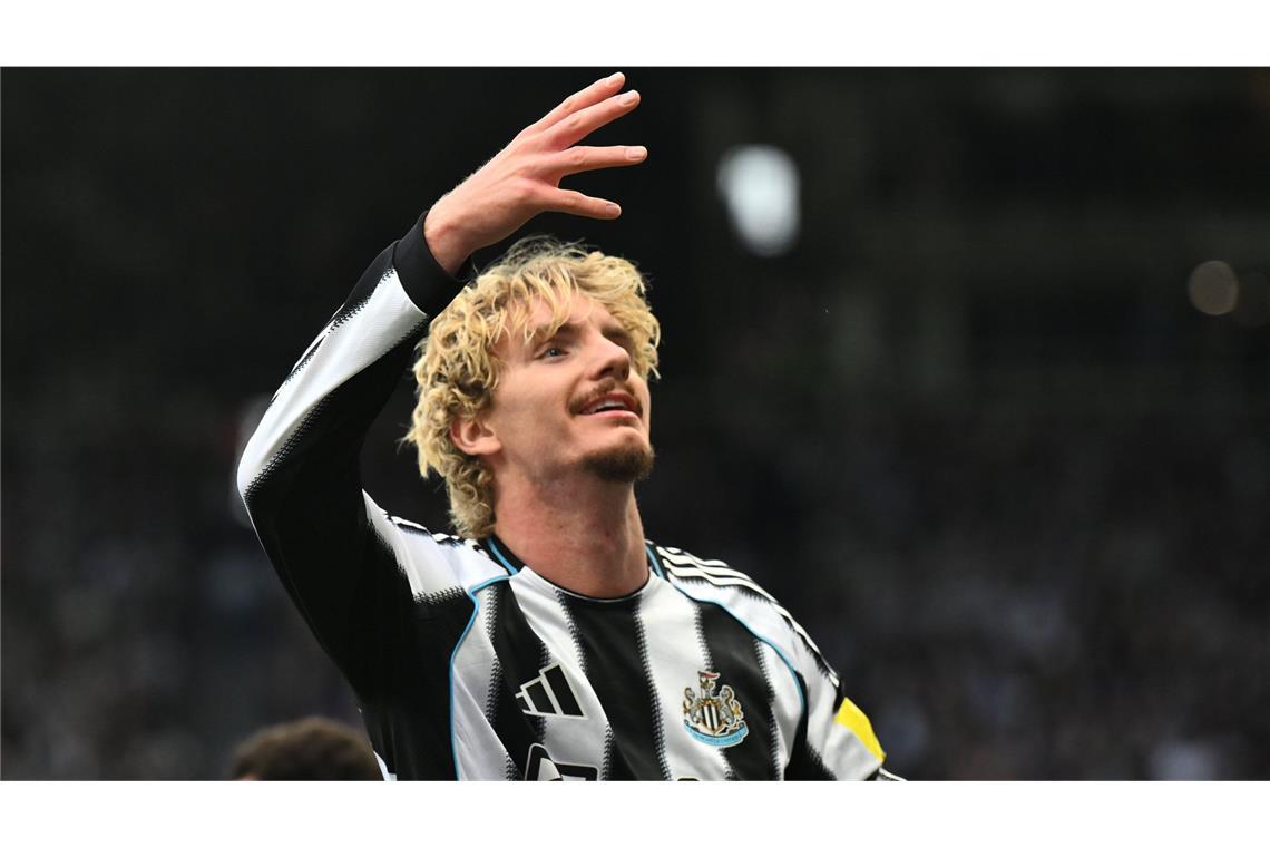 Woltemade trifft erstmals in der Königsklasse – Fans feiern Ex-VfBler Nick Woltemade von Newcastle United jubelt über seinen Treffer (Archivfoto).