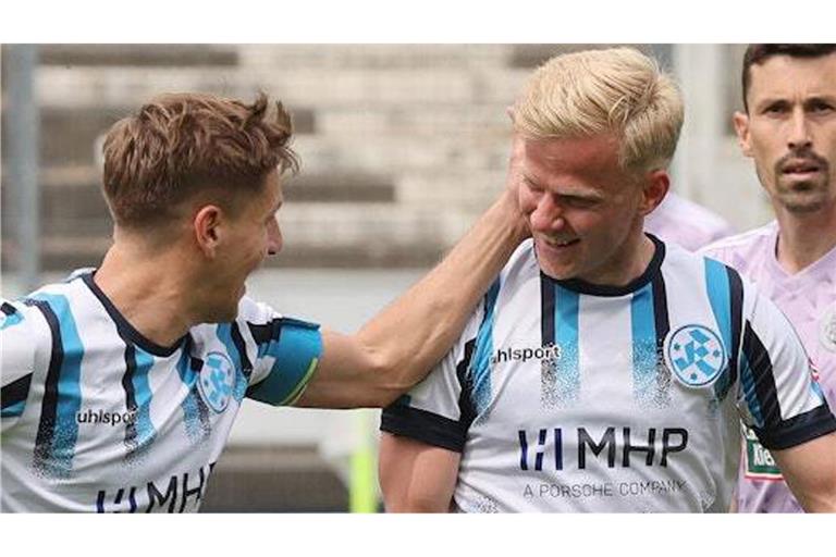 Nico Blank und Per Lockl wollen auch in Walldorf jubeln.