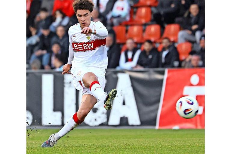 Noah Darvich war der beste Torschütze des VfB Stuttgart II in der Saison der Dritten Liga.