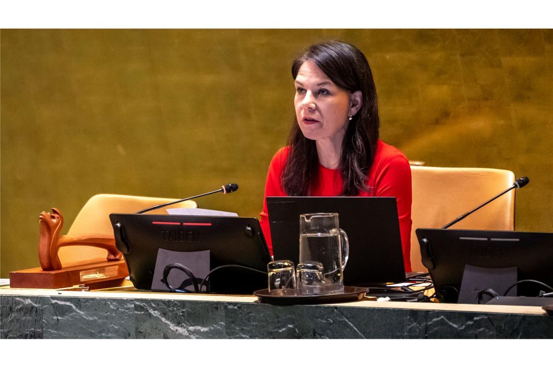Noch bis September im Amt als Präsidentin der UN-Generalversammlung: Annalena Baerbock.