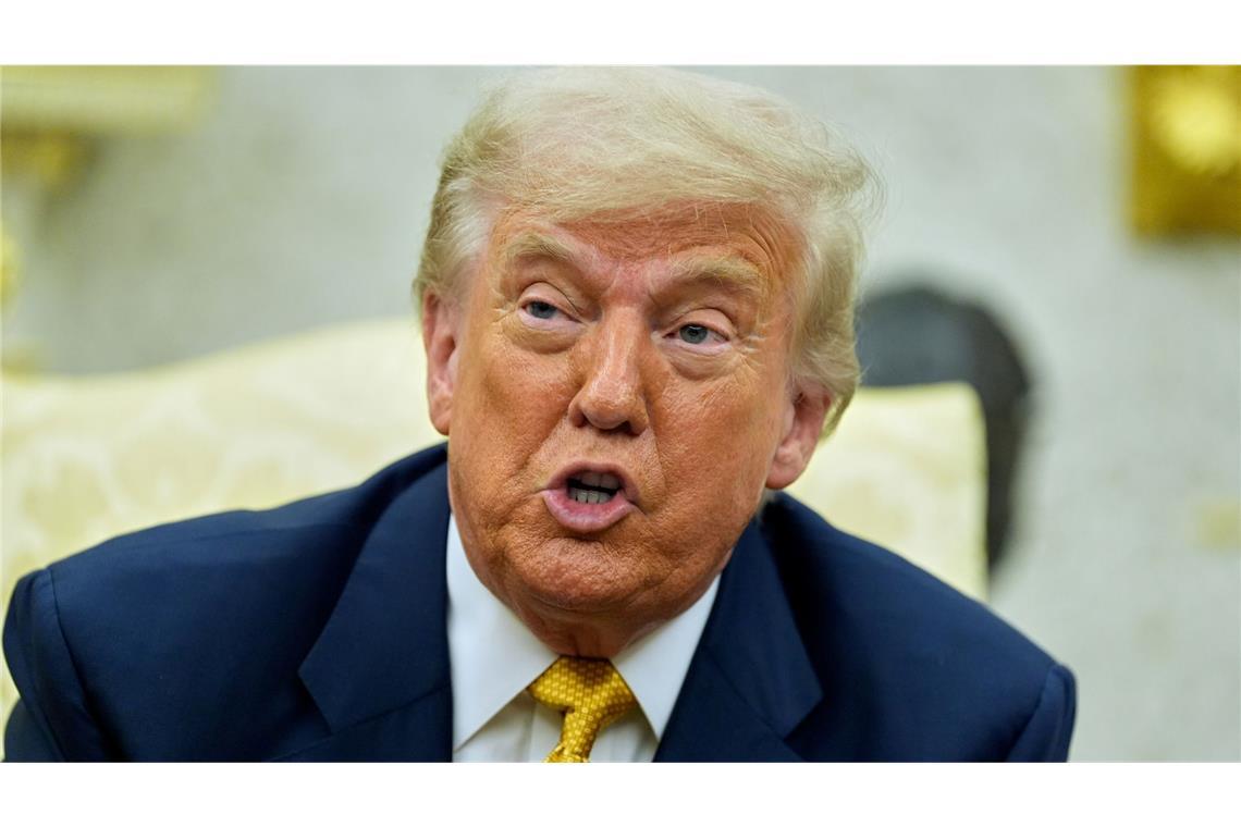 Not amused: US-Präsident Trump.