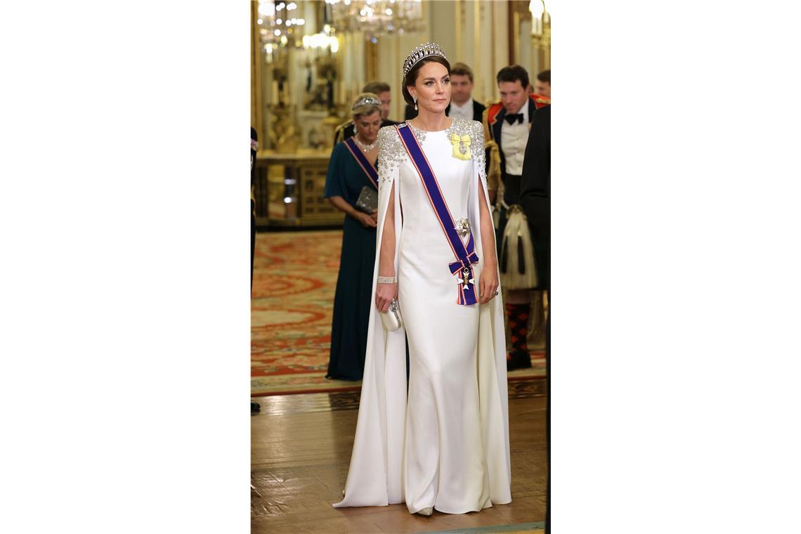 Das Galadiner für die Katarer muss ohne sie auskommen November 2022: Prinzessin Kate beim Staatsbankett für den Präsidenten von Südafrika Cyril Ramaphosa