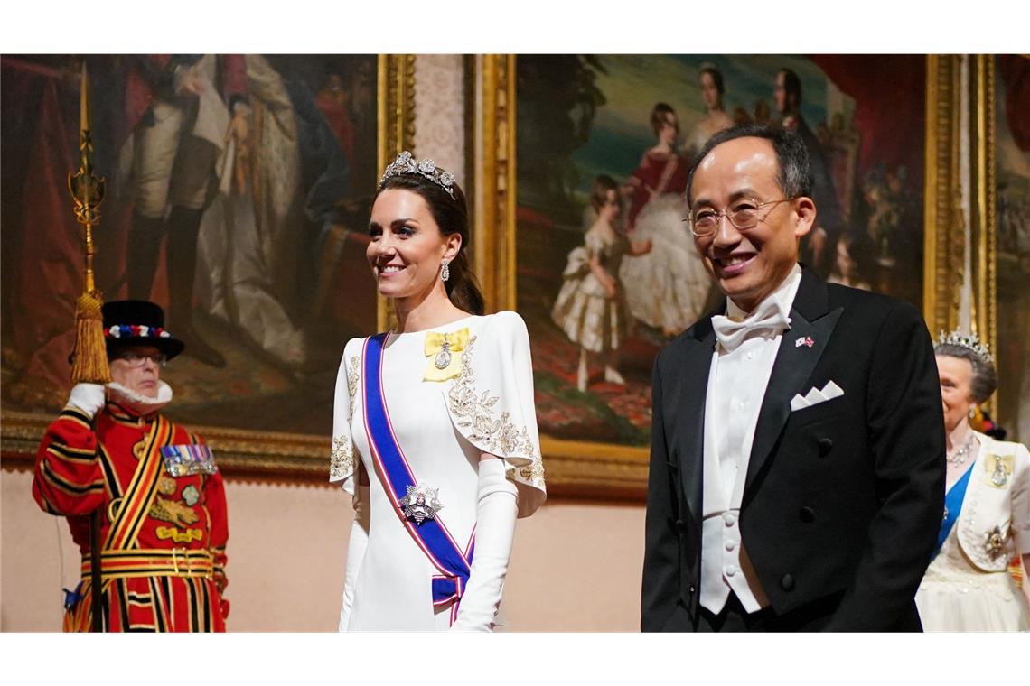 Das Galadiner für die Katarer muss ohne sie auskommen November 2023: Prinzessin Kate beim Staatsbankett für den Präsidenten von Südkorea Yoon Suk Yeol