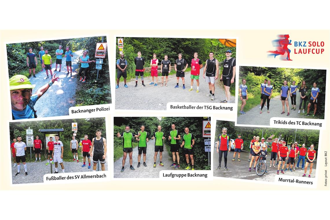 24 Stunden nonstop unterwegs Ob Basketballer, Fußballer, Läufer, Polizisten oder Triathlonnachwuchs – sie alle sind auf der ausgeschilderten Strecke des BKZ-Solo-Laufcups im Backnanger Plattenwald aktiv.