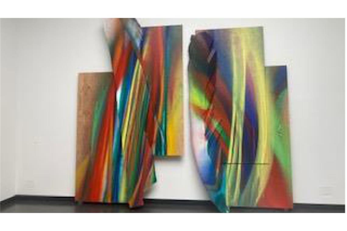 Im Kunstgebäude Stuttgart macht Katharina Grosse den Raum zum Bild Ob scheinbar in der Fläche ...