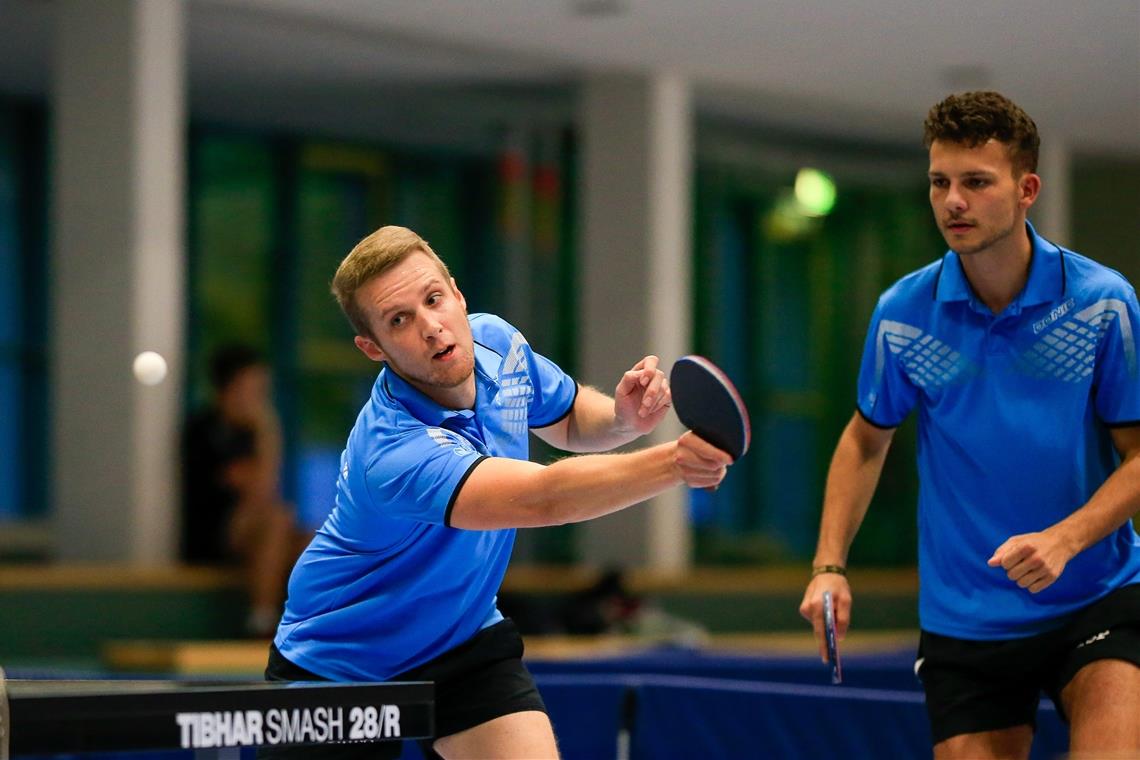 Oberbrüdens Daniel Quiram (links) hat mit Sahin Yildiz im Doppel eine starke Saison gespielt. Foto: A. Becher