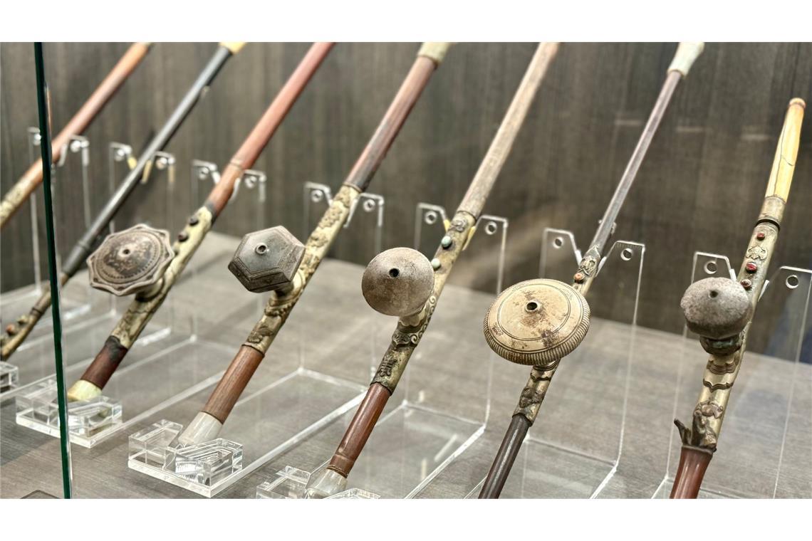 Opium-Pfeifen gehörten früher zum Goldenen Dreieck dazu – heute sind sie in Museen ausgestellt.