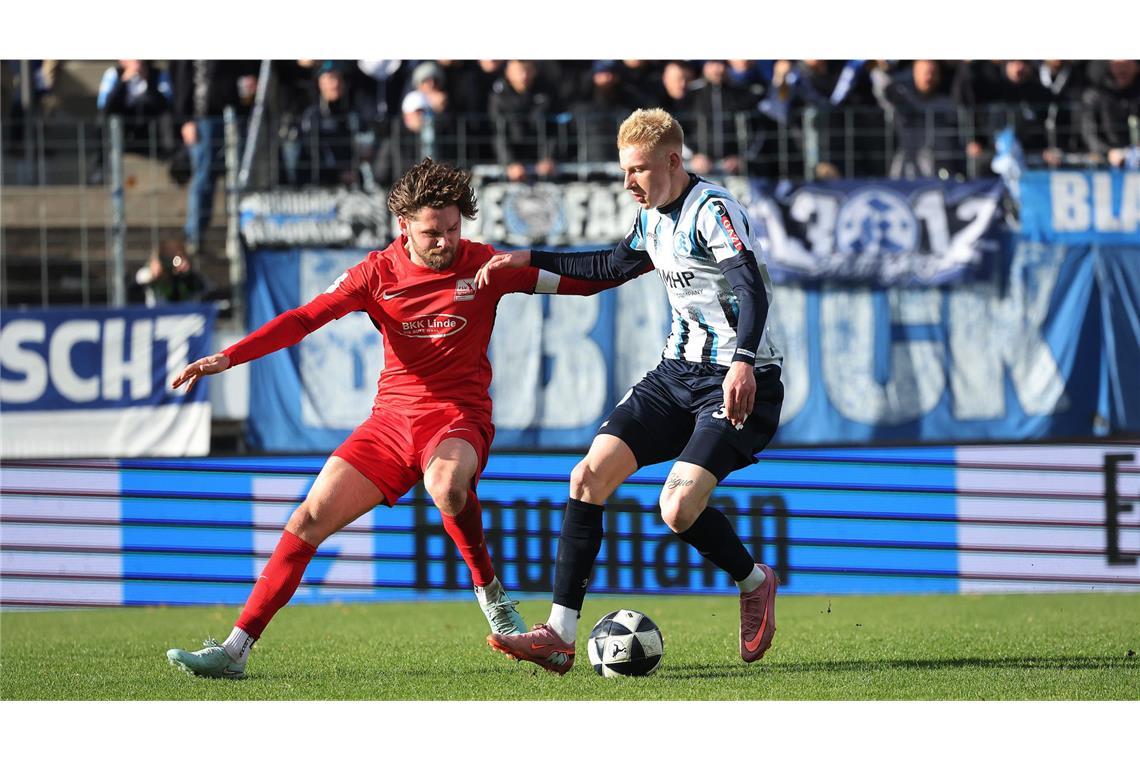Oskar Hencke (rechts) von den Kickers zieht es zur TSG Hoffenheim.