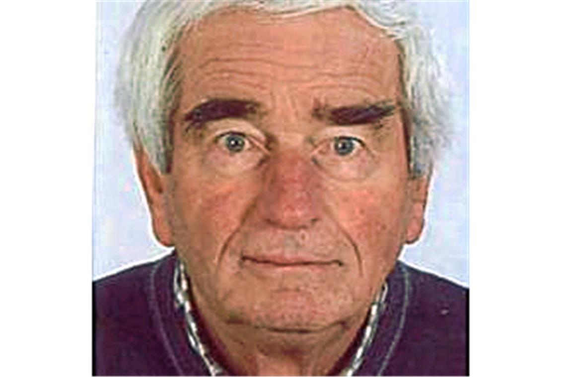 86-jähriger Mann in Winnenden vermisst Otto S. aus Allmersbach befand sich zuletzt im Rems-Murr-Klinikum Winnenden. Foto: Polizeipräsidium Aalen