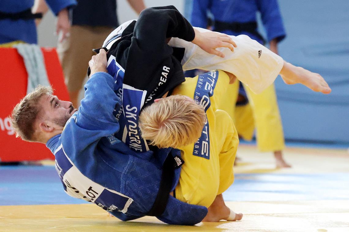 Backnangs starke Männer planen den Großangriff Packt künftig sehr wahrscheinlich bei den TSG-Judokas an: Der viermalige deutsche Meister Maximilian Heyder (links). Foto: Rudel