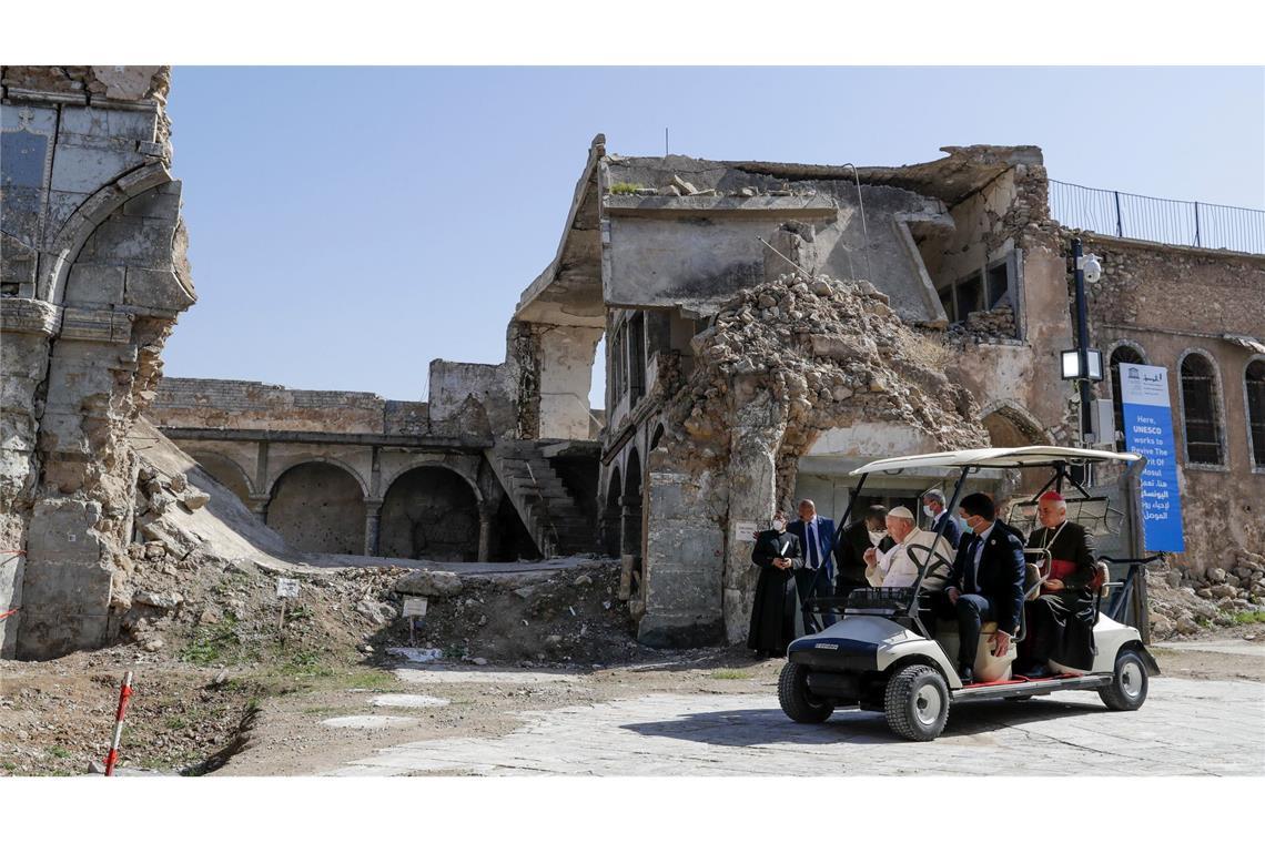 Attentate, Fußball und Tango: Papst Franziskus erinnert sich Papst Franziskus geriet im Irak nach eigenen Angaben ins Visier von zwei Attentätern. (Archivbild)