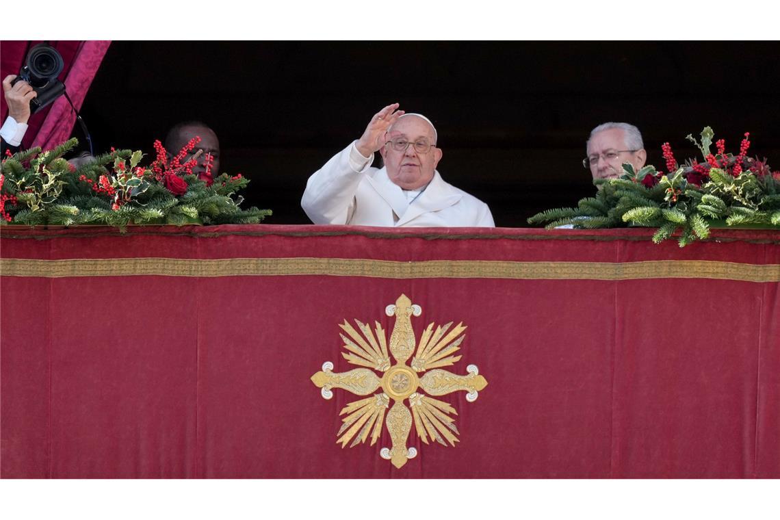 Bilder des Tages Papst Franziskus spendet Weihnachtssegen 'Urbi et Orbi