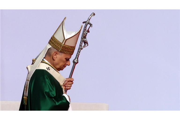 Papst Leo XIV. bei der Messe zum Ende des Weltjugendtreffens.