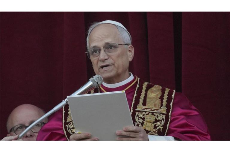 Papst Leo XIV. bei seiner ersten Rede