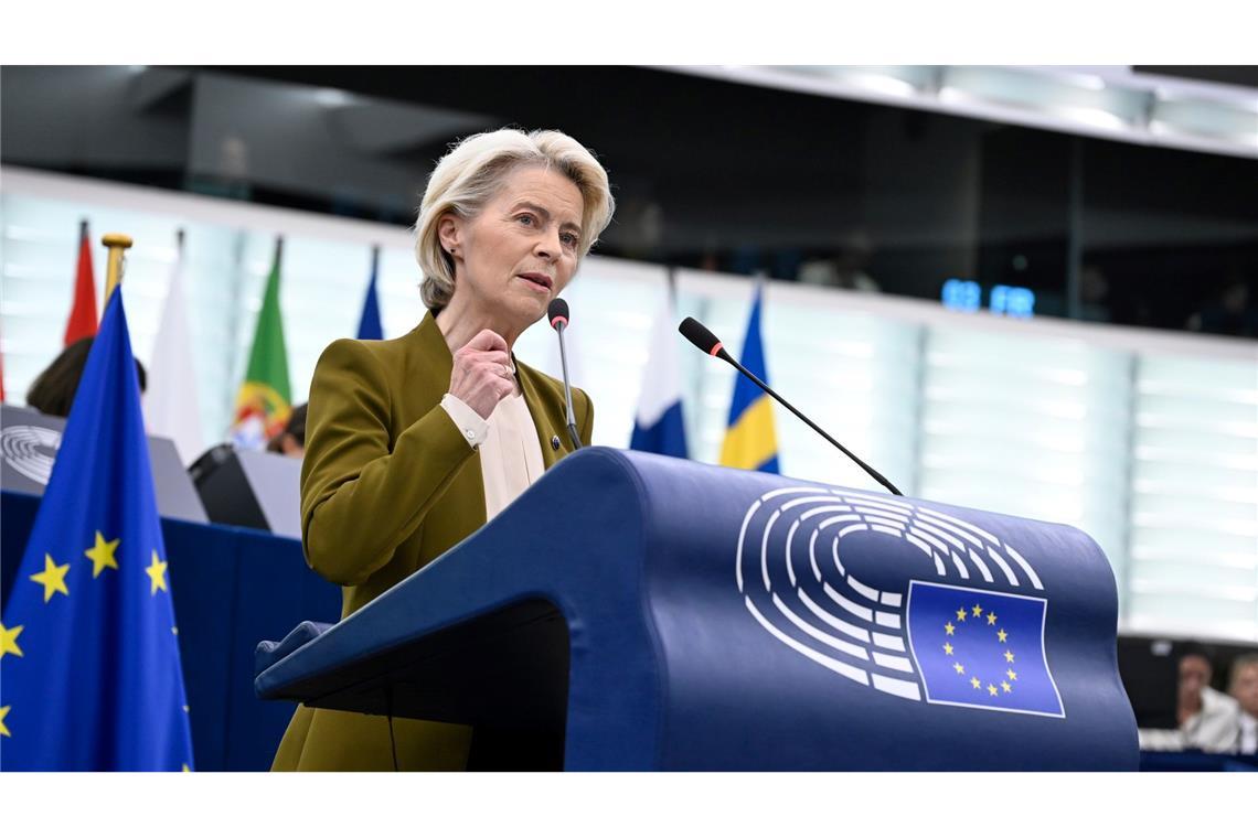 Von der Leyen: EU-Kommission stoppt Zahlungen an Israel Parlament, Rat und Kommission müssten ihrer Verantwortung gerecht werden, sagt EU-Kommissionspräsidentin Ursula von der Leyen.