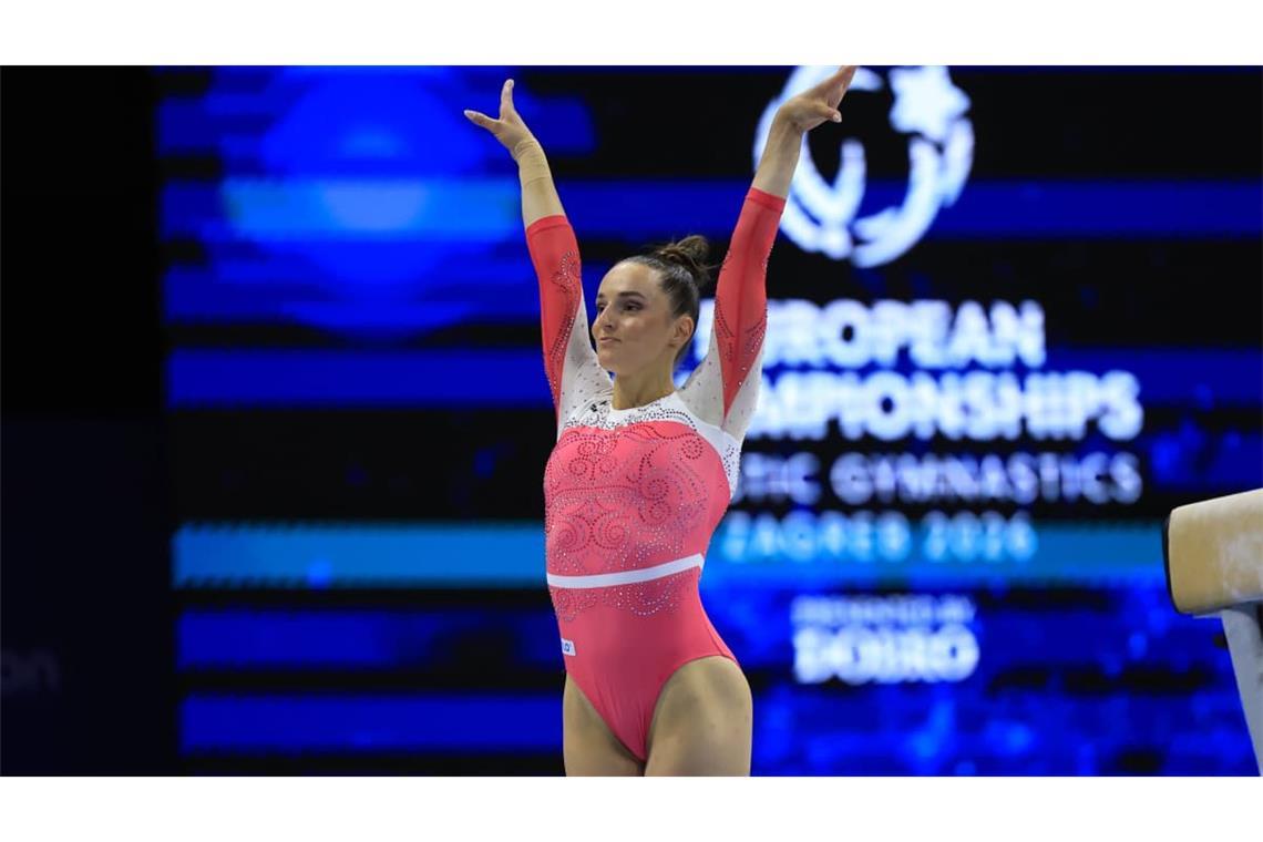 Pauline Schäfer hat nach ihrem 4. Platz im Balkenfinale bei der EM gute Chancen auf einen Platz im WM-Team.