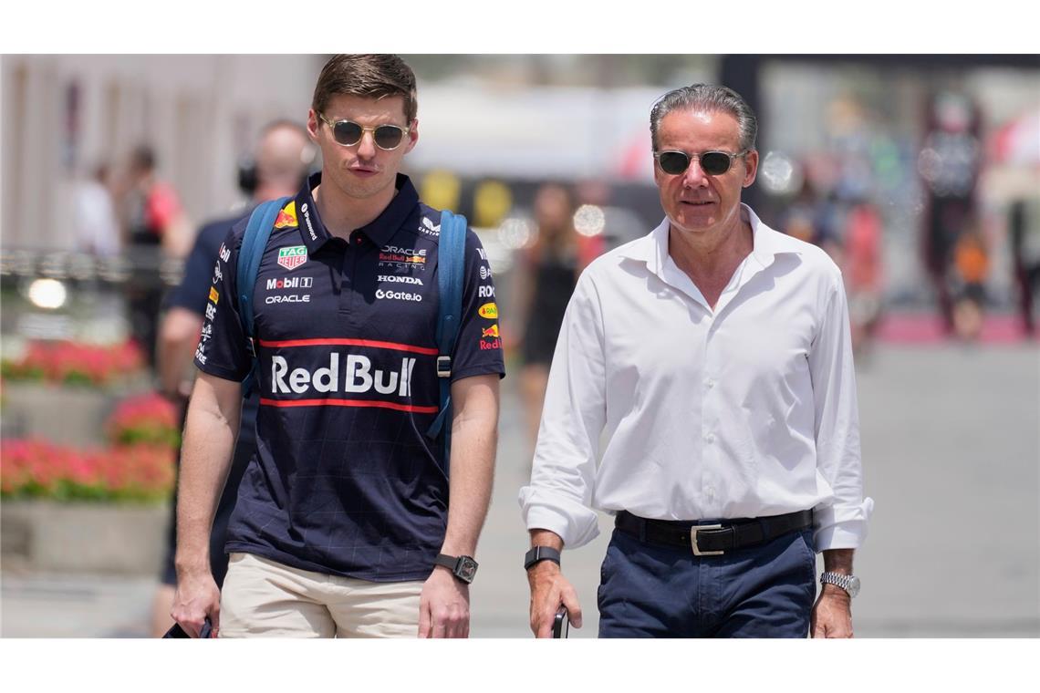 McLaren enteilt der Formel-1-Konkurrenz in Bahrain Pause im ersten Training: Weltmeister Max Verstappen (l.) setzte in Bahrain zunächst aus.