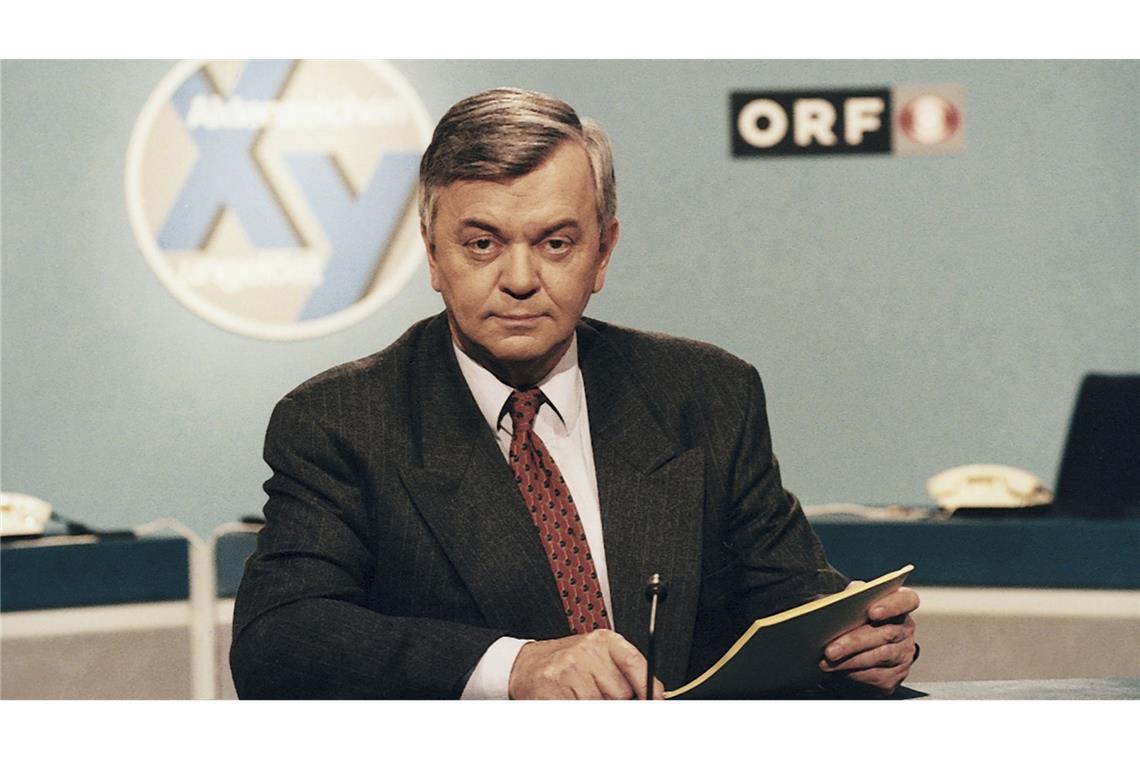 "Aktenzeichen XY": Österreicher Peter Nidetzky gestorben Peter Nidetzky im ORF-Studio der Sendung "Aktenzeichen XY ...ungelöst".