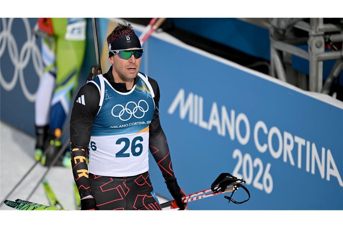 Philipp Nawrath schießt in der Verfolgung zu oft daneben.