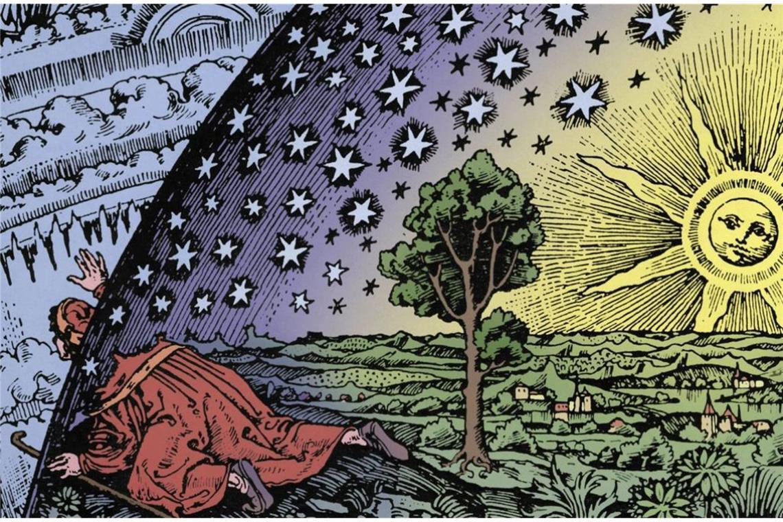 Was ist Philosophie? Und wozu braucht man sie heute noch? Philosophie bedeutet: die Grenzen der Welt durchbrechen (französischer Holzschnitt von 1888 im Stil von 1520).