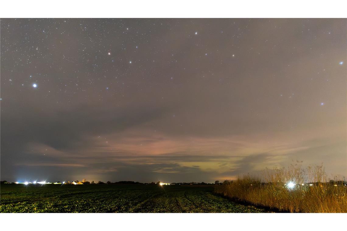 Polarlichter über Büsum, Schleswig-Holstein