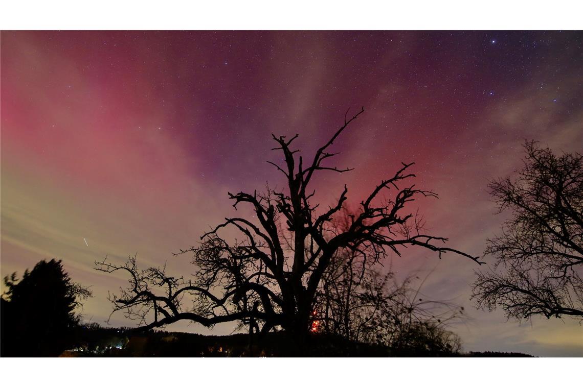 Bilder des Tages Polarlichter über dem Murrtal bei Großerlach.