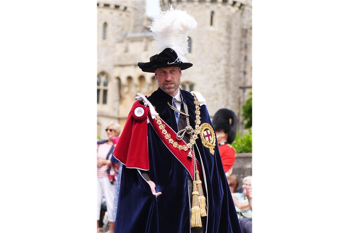 Prinz William, Prince of Wales, bei der jährlichen Feier des Hosenbandordens in der St. George’s Chapel im Windsor Castle.