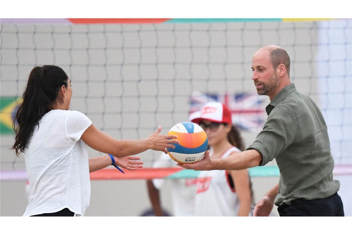 Prinz William spielte in Rio mit Jugendlichen Volleyball.