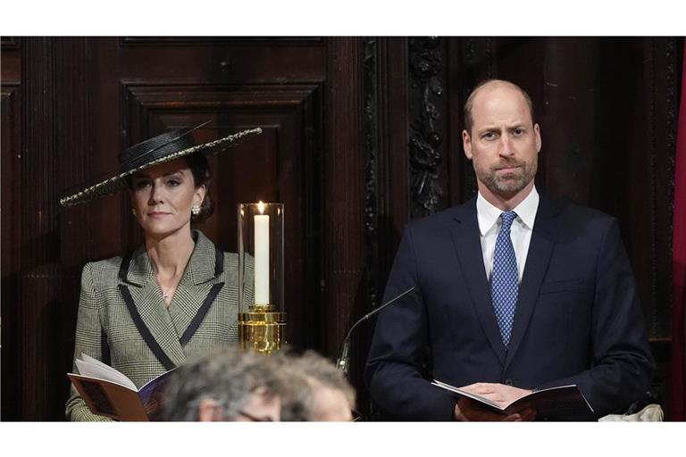 Prinz William und Prinzessin Kate von Wales während der Inthronisierungszeremonie von Dame Sarah Mullally als 106. Erzbischöfin von Canterbury.
